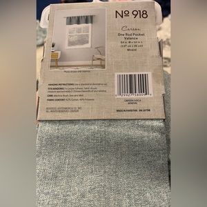 Valances, No 918, 4 One Rod Pocket Valance, 14” length, 54in W x 14 in L,Mineral